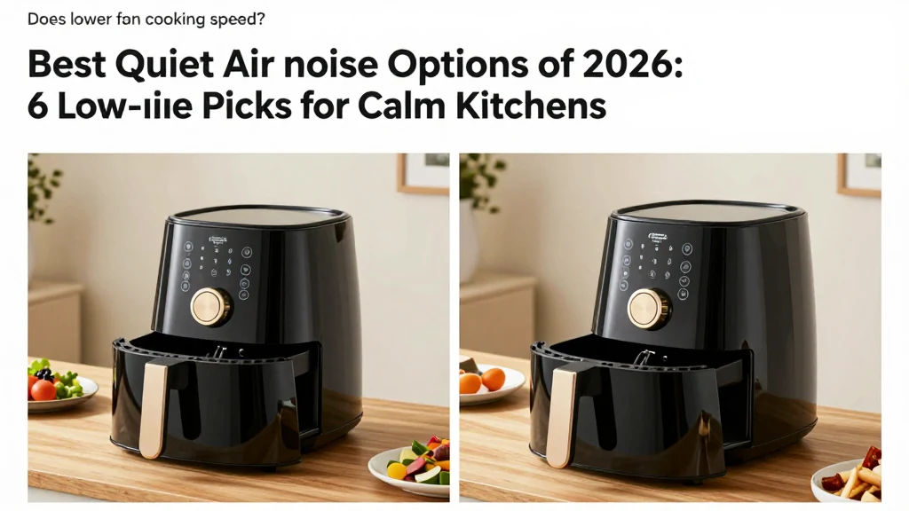 AI-generated illustration for Best Quiet Air Fryer Options of 2026: 6 Low-Noise Picks for Calm Kitchens: Does lower fan noise reduce cooking speed?